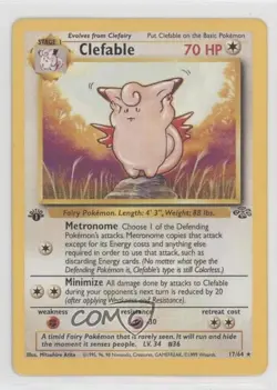 Clefable 1st Ed. Pokemon Jungle #17 1999 e9b - Image 1