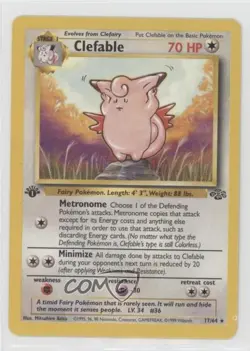 Clefable 1st Ed. Pokemon Jungle #17 1999 e9b - Image 1