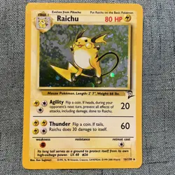 1999 Pokemon Base RAICHU - Holo 14/102 - Near Mint Never Played - Image 1