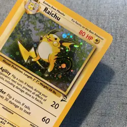 1999 Pokemon Base RAICHU - Holo 14/102 - Near Mint Never Played - Image 2