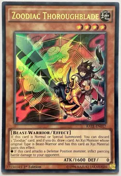 RATE-EN017 Zoodiac Thoroughblade - Ultra Rare Unlimited Near Mint YuGiOh Card - Image 1