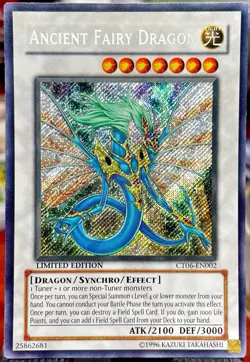 NM+ ⭐ YuGiOh Ancient Fairy Dragon CT06-EN002 Limited Edition Secret Rare - Image 1