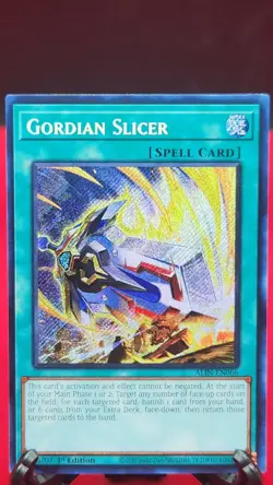 Yugioh Gordian Slicer ALIN-EN066 Secret 1st Ed Pack Fresh - Image 1