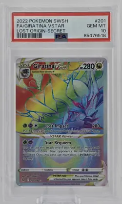 Giratina VSTAR Secret Rare #201 Lost Origin - PSA 10 GEM MINT Pokemon Card - Image 1