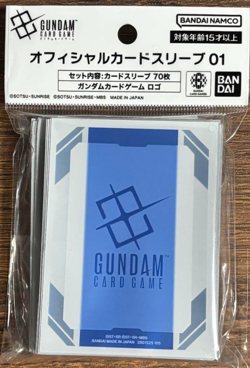 Gundam Card Logo Gundam Card Game Official Japanese 70 Sleeves GA5 New - Image 1