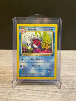 Seaking 46/64 First Edition - Uncommon - Vintage Jungle Set Pokemon Card - Image 3
