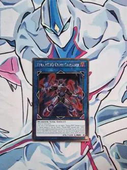 Xtra Hero Cross Crusader 1st Edition Platinum Rare RA04 Yugioh Card - Image 1