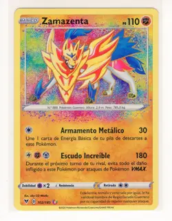 ~ESP~ SPANISH Zamazenta Amazing Rare Vivid Voltage 102 Pokemon Card (Z1) - Image 1