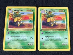 First Edition Exeggutor 80 HP Pokemon Jungle TCG Card 35/64 - Lot of 2 - Image 2
