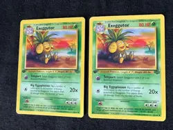 First Edition Exeggutor 80 HP Pokemon Jungle TCG Card 35/64 - Lot of 2 - Image 3