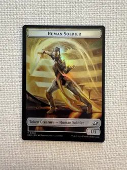 Lander 0004/Human Soldier 0002 Token Foil Edge of Eternities MTG NM - Image 2