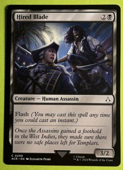 Hired Blade ACR 299 MTG NM/M Never Played - Image 1