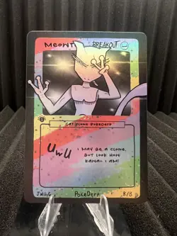Meowtoo (Mewtwo) 8/8 - 1st Edition Pokederp Second Print Fan Art - Pokemon - Image 1