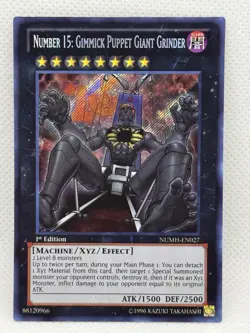 Yugioh! Number 15: Gimmick Puppet Giant Grinder - NUMH-EN027 - 1st Ed Secret NM - Image 1