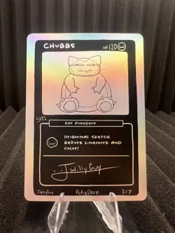 Chubbs (Snorlax) 2/7 - 1st Edition Pokederp Second Print Fan Art - Pokemon - Image 1