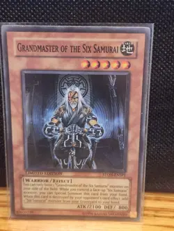 Yugioh! LP Grandmaster of the Six Samurai - STON-ENSP1 - Super Rare - Limited Ed - Image 1