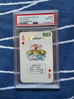 [PSA10] ya24 Pokemon Playing Cards Red Burdock Trump Venusaur Psa10 - Image 1