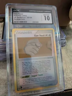 TOP POP 12) CGC 10 GEM MINT Pokemon EX Sandstorm Claw Fossil Reverse Holo 90/100 - Image 2