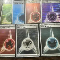 Pokemon White Flare Black Bolt Holo Energy Set (missing lightning) - Image 1