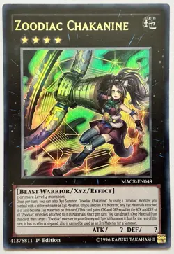MACR-EN048 Zoodiac Chakanine - Ultra Rare 1st Edition Near Mint YuGiOh Card - Image 1