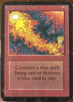 Magic the Gathering Red Elemental Blast Alpha Edition Regular Card - Image 1