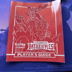 Pokemon TCG Battle Styles (Red) ETB Player's Guide Booklet Card List - Image 1