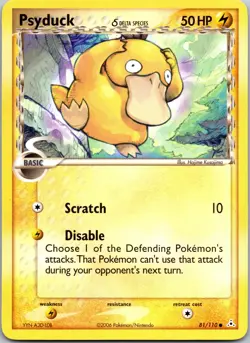 Psyduck (Delta Species) 81/110 Common Holon Phantoms Pokemon Card LP - Image 1