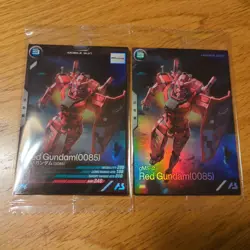 [SC] ya68 Novelty Mobile Suit Gundam Zeque Axe Arsenal Base Card Red 0085 Pr-219 - Image 1
