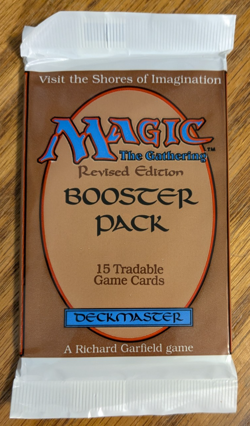 MTG - Revised Booster Pack - Magic the Gathering, Factory Sealed 1994 - Image 1