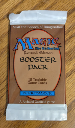 MTG - Revised Booster Pack - Magic the Gathering, Factory Sealed 1994 - Image 1