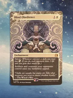 Blind Obedience WOT 001 Rare Wilds of Eldraine: Enchanting Tales NM MTG - Image 1
