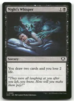 Night's Whisper 85 MTG Commander: Edge of Eternities C NM - Image 1