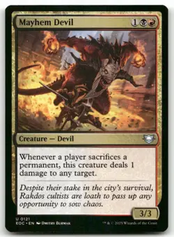 Mayhem Devil 121 MTG Commander: Edge of Eternities U NM - Image 1