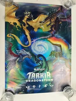 Magic The Gathering Tarkir Dragonstorm Foil WPN Promo Poster 18x24 MTG - Image 1