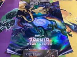 Magic The Gathering Tarkir Dragonstorm Foil WPN Promo Poster 18x24 MTG - Image 1