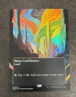 Mana Confluence - BORDERLESS FOIL NM MTG Edge of Eternities: Stellar Sights 070 - Image 1