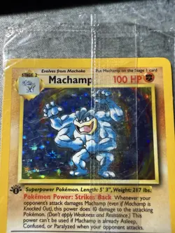 SEALED 1st Edition Machamp Base Set Holo Rare 8/102 Pokemon TCG 1999 NM - Image 3