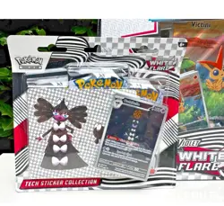 Pokemon Victini & Tech Sticker Collection Bundle Black Bolt White Flare in hand - Image 4