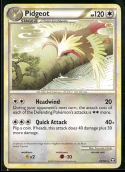 Pidgeot 29/102 Rare - Pokemon TCG HS Triumphant 2010 - Image 1