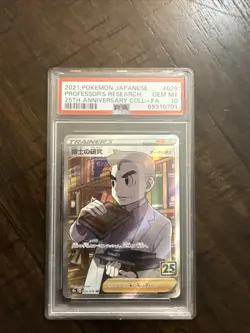 2021 Pokemon JPN 25th Anniversary Collection Professor'S Research #29 PSA 10 - Image 1