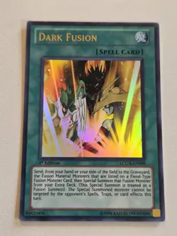Dark Fusion LCGX-EN099 1st Edition Ultra Rare Yugioh Legendary Collection 2 VLP - Image 1