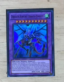 Yugioh Dragon Knight Draco-Equiste DP10-EN016 Super Rare 1st Ed LP - Image 1
