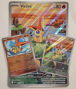 Victini 3 Card Set Illustration Collection Box PROMO CARDS ONLY (SVP208 012/86) - Image 1