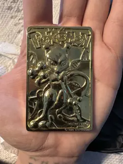 Pokemon 23K Gold Plated Mewtwo Trading Card 1999 Burger King Limited Edition - Image 3