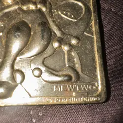 Pokemon 23K Gold Plated Mewtwo Trading Card 1999 Burger King Limited Edition - Image 2