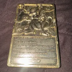 Pokemon 23K Gold Plated Mewtwo Trading Card 1999 Burger King Limited Edition - Image 3