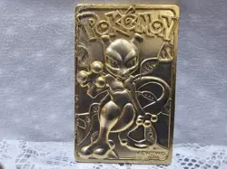 Pokemon 23K Gold Plated Mewtwo Trading Card 1999 Burger King Limited Edition - Image 3
