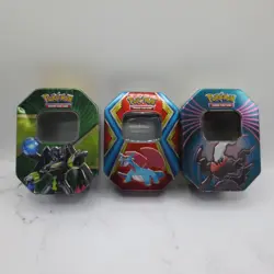 Lot Of 3 Pokemon Empty Metal Card Tins *NO CARDS* - Image 1