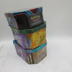 Lot Of 3 Pokemon Empty Metal Card Tins *NO CARDS* - Image 4