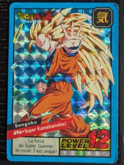 Dragon Ball Z Super Battle "Power Level" Card Prism (French edition) #496 Goku - Image 1